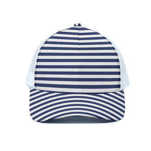 Navy & White Stripe Trucker