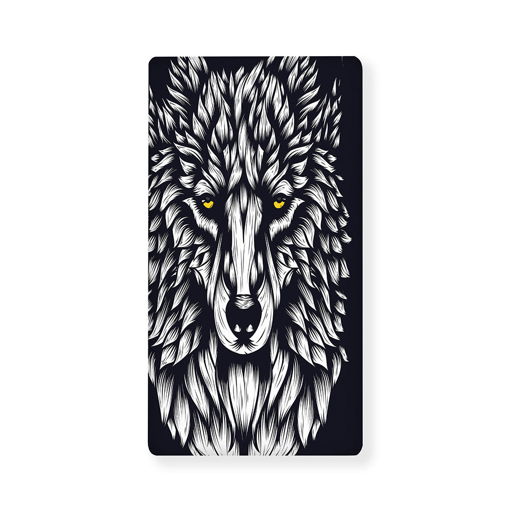 Navy And White Wolf Print Baby Crib Sheet