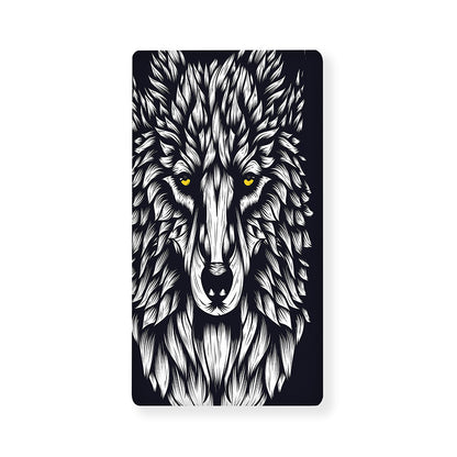 Navy And White Wolf Print Baby Crib Sheet