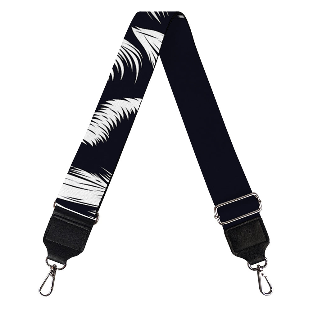 Navy And White Wolf Print Bag Strap