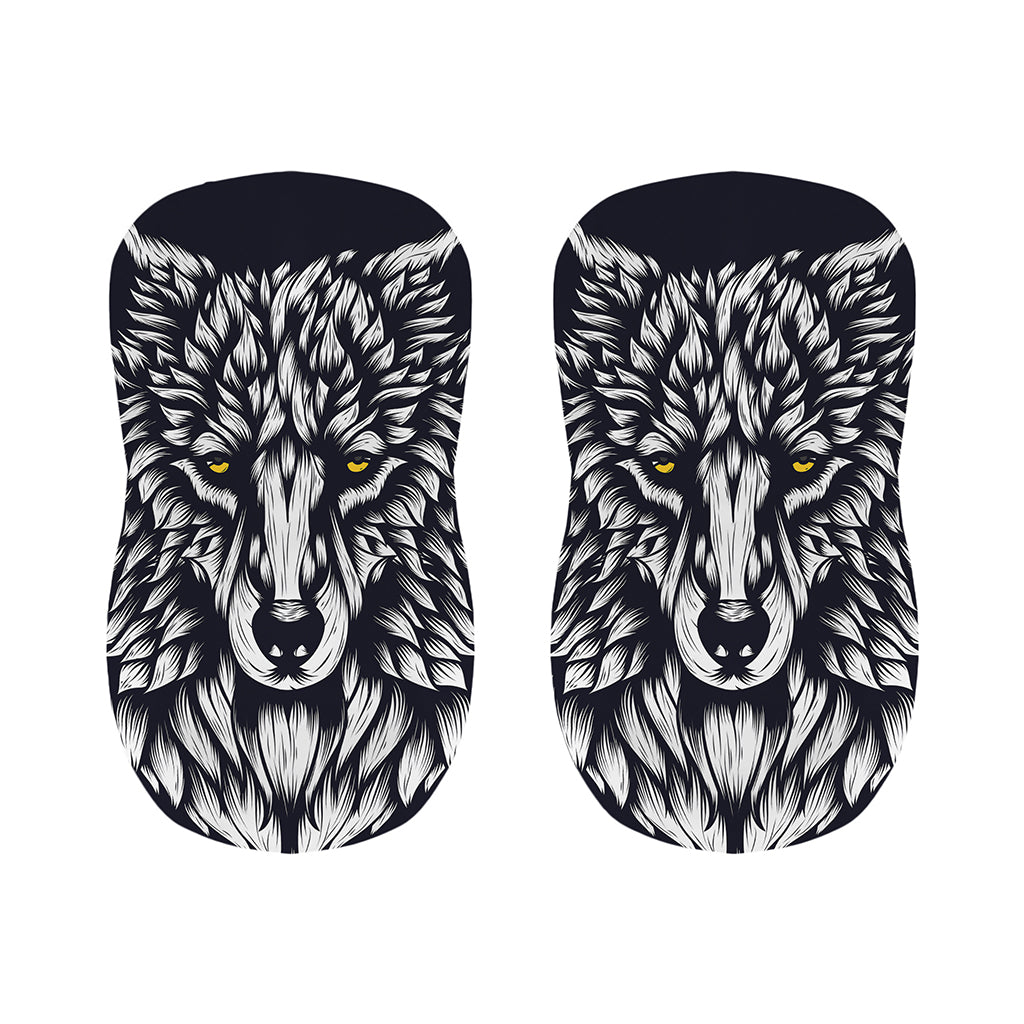 Navy And White Wolf Print Bar Stool Covers