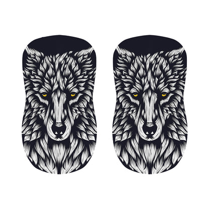 Navy And White Wolf Print Bar Stool Covers