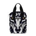 Navy And White Wolf Print Bible Tote Bag