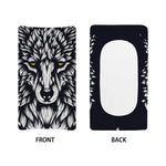 Navy And White Wolf Print Changing Pad Cover