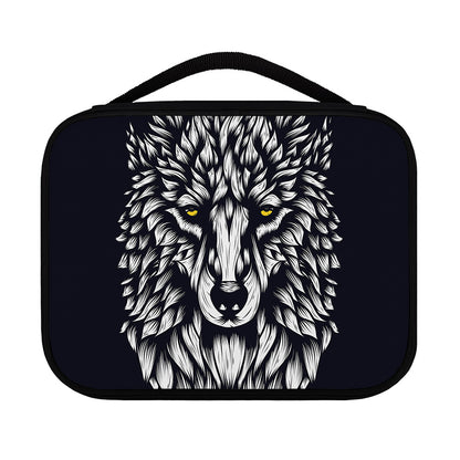 Navy And White Wolf Print Classic Bible Case