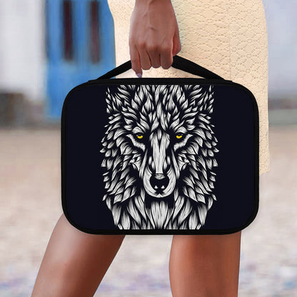 Navy And White Wolf Print Classic Bible Case