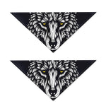 Navy And White Wolf Print Dog Bandana