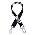 Navy And White Wolf Print Dog Seat Belt