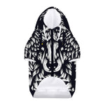 Navy And White Wolf Print Dog Zip Up Hoodie