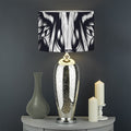 Navy And White Wolf Print Drum Lamp Shade