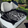Navy And White Wolf Print Golf Cart Seat Cover