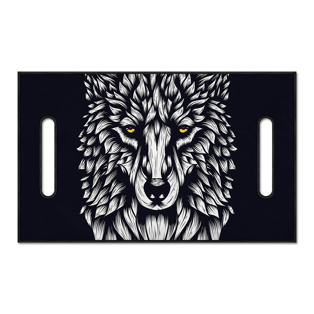 Navy And White Wolf Print Golf Cart Seat Cover