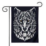 Navy And White Wolf Print House Flag