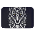 Navy And White Wolf Print Indoor Door Mat