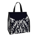 Navy And White Wolf Print Insulated Lunch Tote