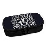 Navy And White Wolf Print Insulin Cooler Travel Case