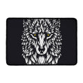 Navy And White Wolf Print Kitchen Mat