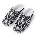 Navy And White Wolf Print Mesh Casual Shoes