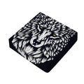 Navy And White Wolf Print Outdoor Seat Cushion Cover