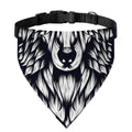 Navy And White Wolf Print Over The Collar Dog Bandana