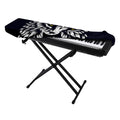 Navy And White Wolf Print Piano Keyboard Cover