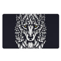 Navy And White Wolf Print Polyester Doormat