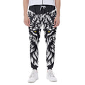 Navy And White Wolf Print Joggers