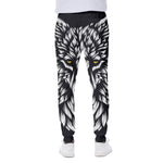 Navy And White Wolf Print Scuba Joggers