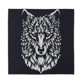 Navy And White Wolf Print Silk Bandana