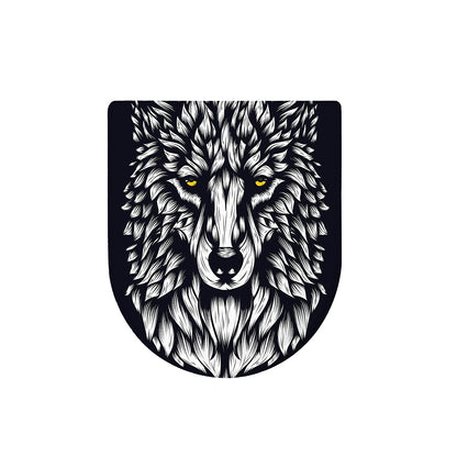 Navy And White Wolf Print Toilet Lid Cover
