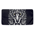 Navy And White Wolf Print Towel