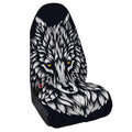 Navy And White Wolf Print Waterproof Car Seat Cover