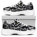 Navy And White Wolf Print White Chunky Shoes