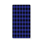 Navy Blue And Black Buffalo Check Print Baby Crib Sheet