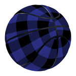 Navy Blue And Black Buffalo Check Print Basketball