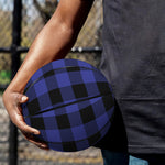 Navy Blue And Black Buffalo Check Print Basketball