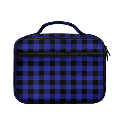 Navy Blue And Black Buffalo Check Print Briefcase Bible Bag