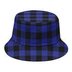 Navy Blue And Black Buffalo Check Print Bucket Hat