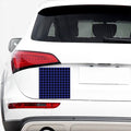 Navy Blue And Black Buffalo Check Print Car Sticker