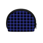 Navy Blue And Black Buffalo Check Print Coin Purse