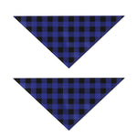 Navy Blue And Black Buffalo Check Print Dog Bandana