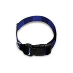 Navy Blue And Black Buffalo Check Print Dog Collar