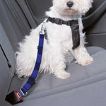 Navy Blue And Black Buffalo Check Print Dog Seat Belt