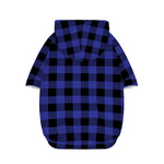 Navy Blue And Black Buffalo Check Print Dog Zip Up Hoodie