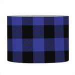 Navy Blue And Black Buffalo Check Print Drum Lamp Shade