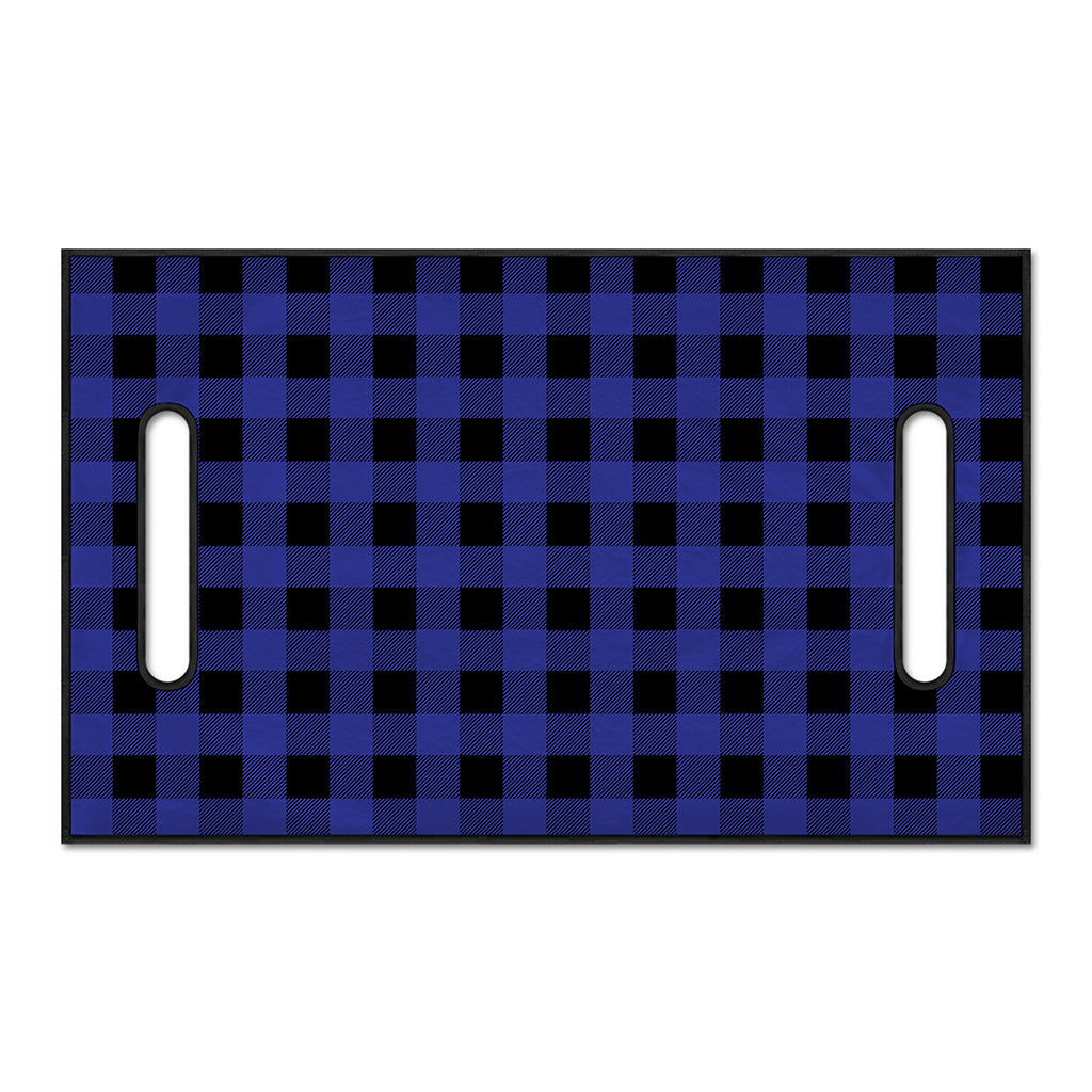 Navy Blue And Black Buffalo Check Print Golf Cart Seat Cover