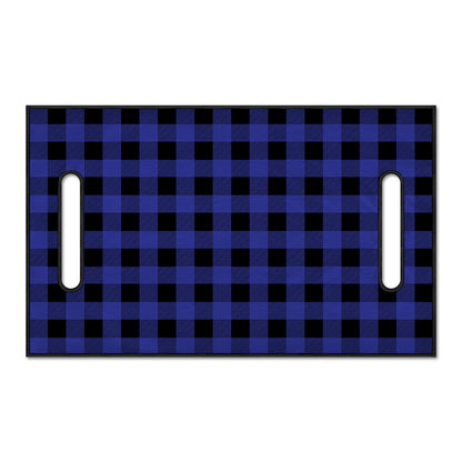 Navy Blue And Black Buffalo Check Print Golf Cart Seat Cover