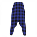 Navy Blue And Black Buffalo Check Print Hammer Pants