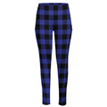 Navy Blue And Black Buffalo Check Print High-Waisted Pocket Leggings