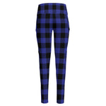Navy Blue And Black Buffalo Check Print High-Waisted Pocket Leggings